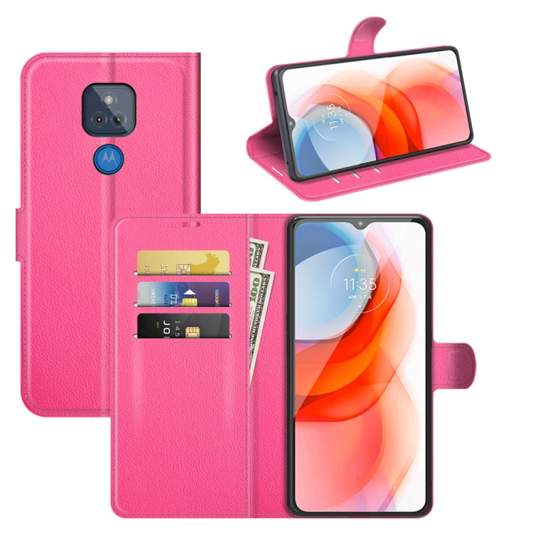 For Motorola Moto G Play(2021) Litchi Texture Horizontal Flip Protective Case with Holder & Card Slots & Wallet