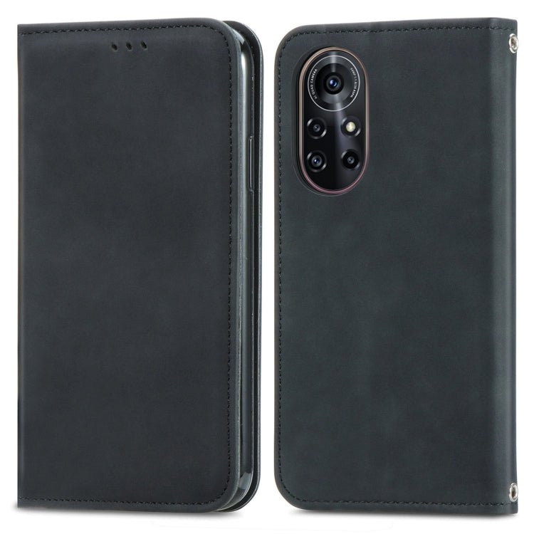 Retro Skin Feel Business Magnetic Horizontal Flip Leather Case with Holder & Card Slots & Wallet & Photo Frame For Huawei Nova 8 Pro