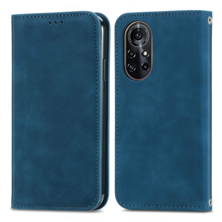 Retro Skin Feel Business Magnetic Horizontal Flip Leather Case with Holder & Card Slots & Wallet & Photo Frame For Huawei Nova 8 Pro