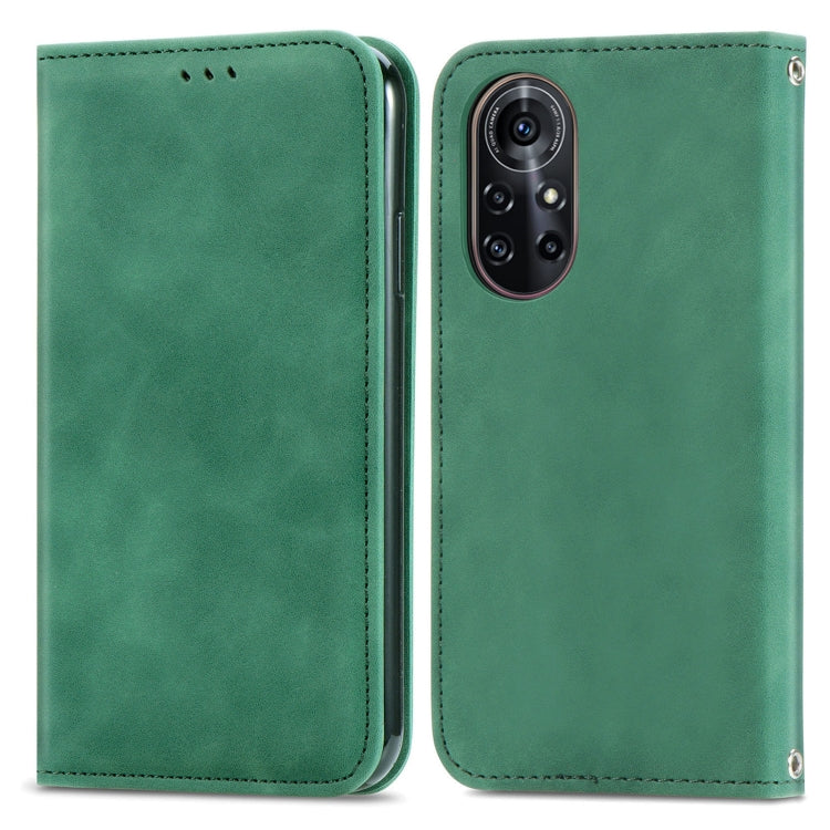 Retro Skin Feel Business Magnetic Horizontal Flip Leather Case with Holder & Card Slots & Wallet & Photo Frame For Huawei Nova 8 Pro