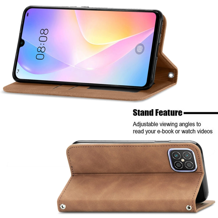 For Huawei Nova 8 SE Retro Skin Feel Business Magnetic Horizontal Flip Leather Case with Holder & Card Slots & Wallet & Photo Frame