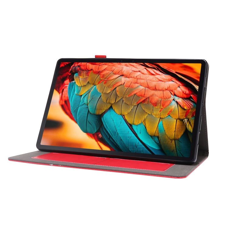 For Lenovo Tab P11 PU Leather Two Fold Bracket Style Flat Anti Falling Cover Protective Shell With Business Card Holder