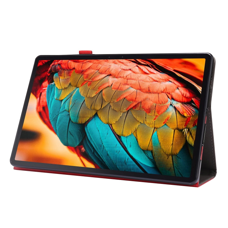 For Lenovo Tab P11 PU Leather Two Fold Bracket Style Flat Anti Falling Cover Protective Shell With Business Card Holder