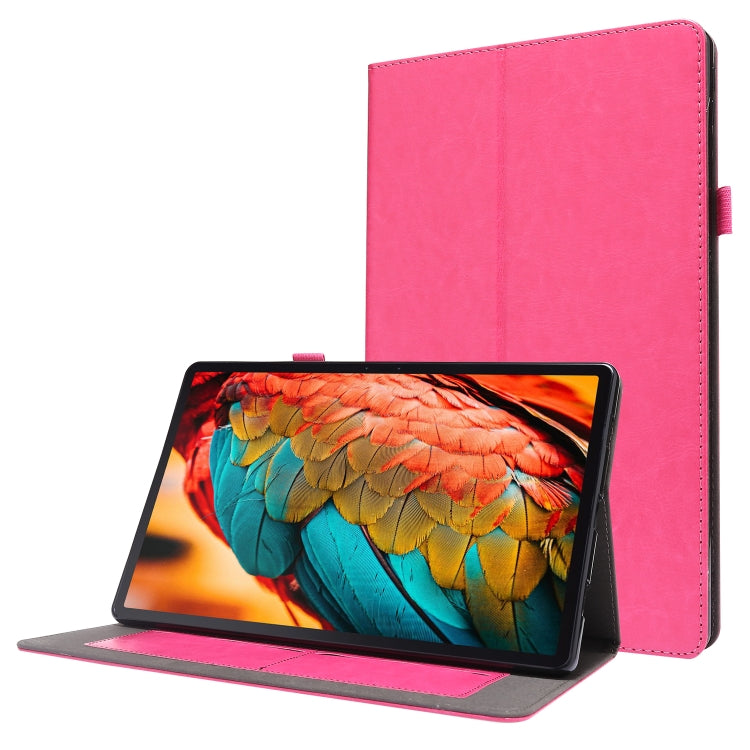 For Lenovo Tab P11 PU Leather Two Fold Bracket Style Flat Anti Falling Cover Protective Shell With Business Card Holder