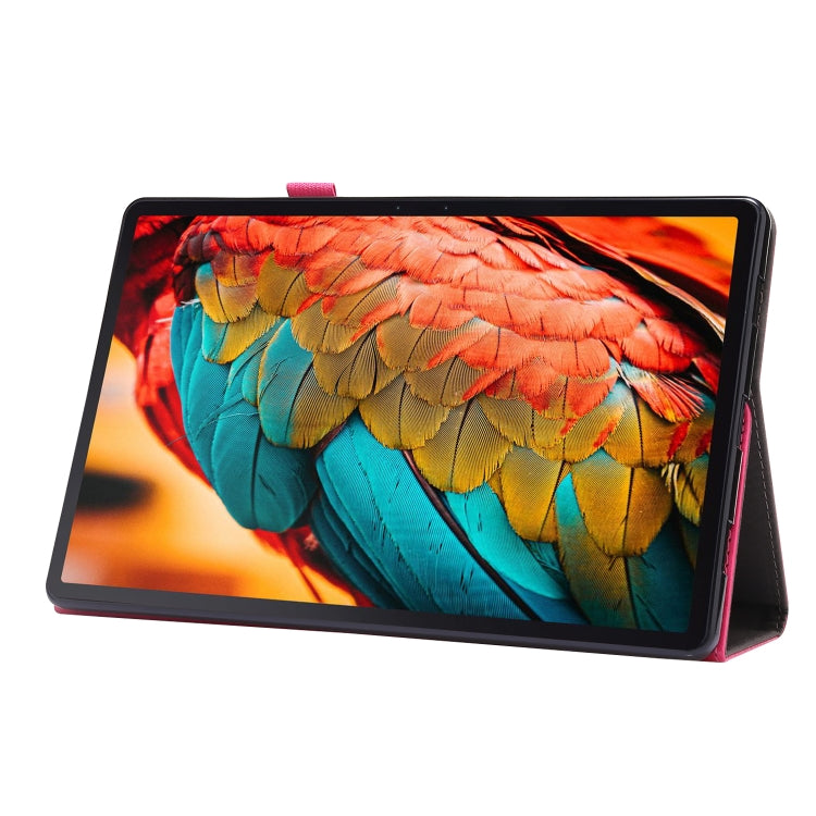 For Lenovo Tab P11 PU Leather Two Fold Bracket Style Flat Anti Falling Cover Protective Shell With Business Card Holder