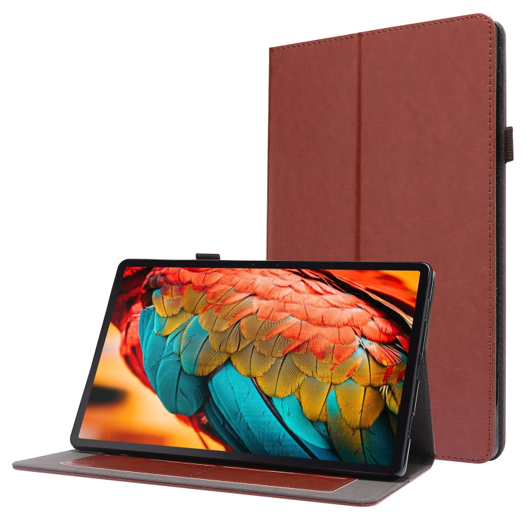 For Lenovo Tab P11 PU Leather Two Fold Bracket Style Flat Anti Falling Cover Protective Shell With Business Card Holder
