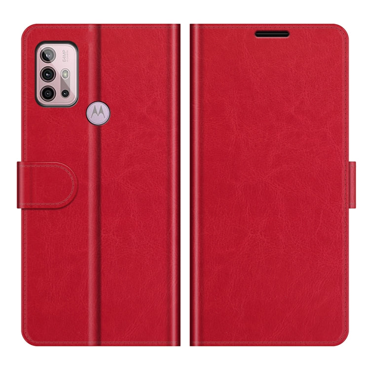 For Motorola Moto G30/G10 R64 Texture Single Horizontal Flip Protective Case with Holder & Card Slots & Wallet& Photo Frame