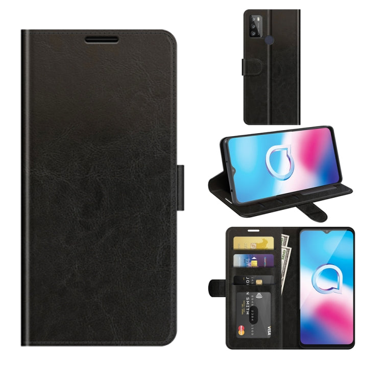 For Alcatel 1S 2021/3L 2021 R64 Texture Single Horizontal Flip Protective Case with Holder & Card Slots & Wallet& Photo Frame