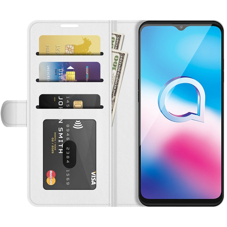 For Alcatel 1S 2021/3L 2021 R64 Texture Single Horizontal Flip Protective Case with Holder & Card Slots & Wallet& Photo Frame