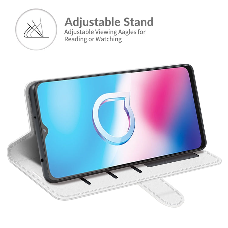 For Alcatel 1S 2021/3L 2021 R64 Texture Single Horizontal Flip Protective Case with Holder & Card Slots & Wallet& Photo Frame