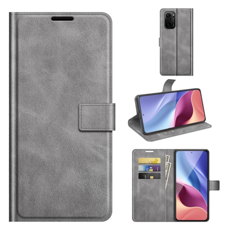 For Xiaomi Poco F3 / Redmi K40/K40 Pro Retro Calf Pattern Buckle Horizontal Flip Leather Case with Holder & Card Slots & Wallet