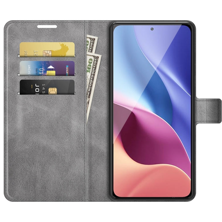 For Xiaomi Poco F3 / Redmi K40/K40 Pro Retro Calf Pattern Buckle Horizontal Flip Leather Case with Holder & Card Slots & Wallet