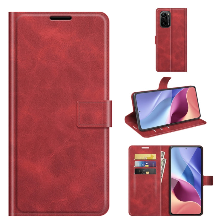 For Xiaomi Poco F3 / Redmi K40/K40 Pro Retro Calf Pattern Buckle Horizontal Flip Leather Case with Holder & Card Slots & Wallet