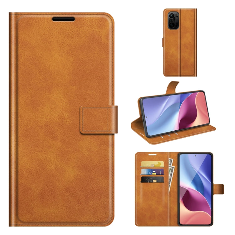 For Xiaomi Poco F3 / Redmi K40/K40 Pro Retro Calf Pattern Buckle Horizontal Flip Leather Case with Holder & Card Slots & Wallet
