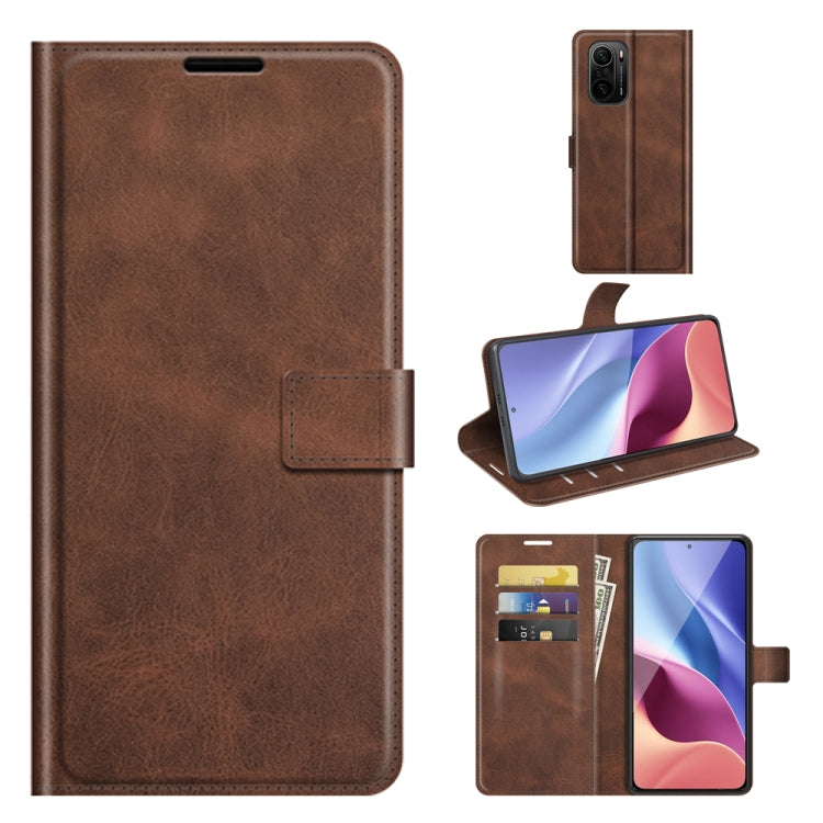 For Xiaomi Poco F3 / Redmi K40/K40 Pro Retro Calf Pattern Buckle Horizontal Flip Leather Case with Holder & Card Slots & Wallet