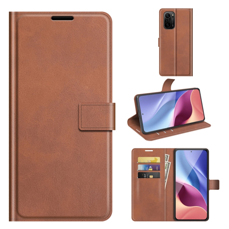 For Xiaomi Poco F3 / Redmi K40/K40 Pro Retro Calf Pattern Buckle Horizontal Flip Leather Case with Holder & Card Slots & Wallet