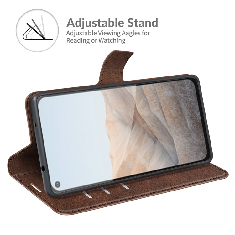 For Google Pixel 5A Retro Calf Pattern Buckle Horizontal Flip Leather Case with Holder & Card Slots & Wallet