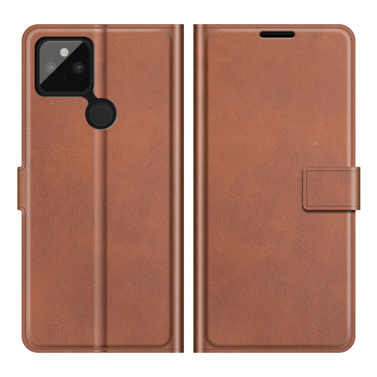 For Google Pixel 5A Retro Calf Pattern Buckle Horizontal Flip Leather Case with Holder & Card Slots & Wallet