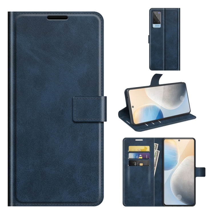 For vivo X60 Retro Calf Pattern Buckle Horizontal Flip Leather Case with Holder & Card Slots & Wallet