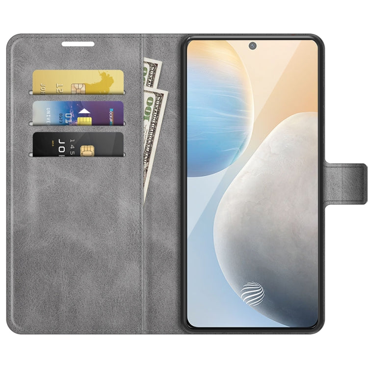 For vivo X60 Retro Calf Pattern Buckle Horizontal Flip Leather Case with Holder & Card Slots & Wallet