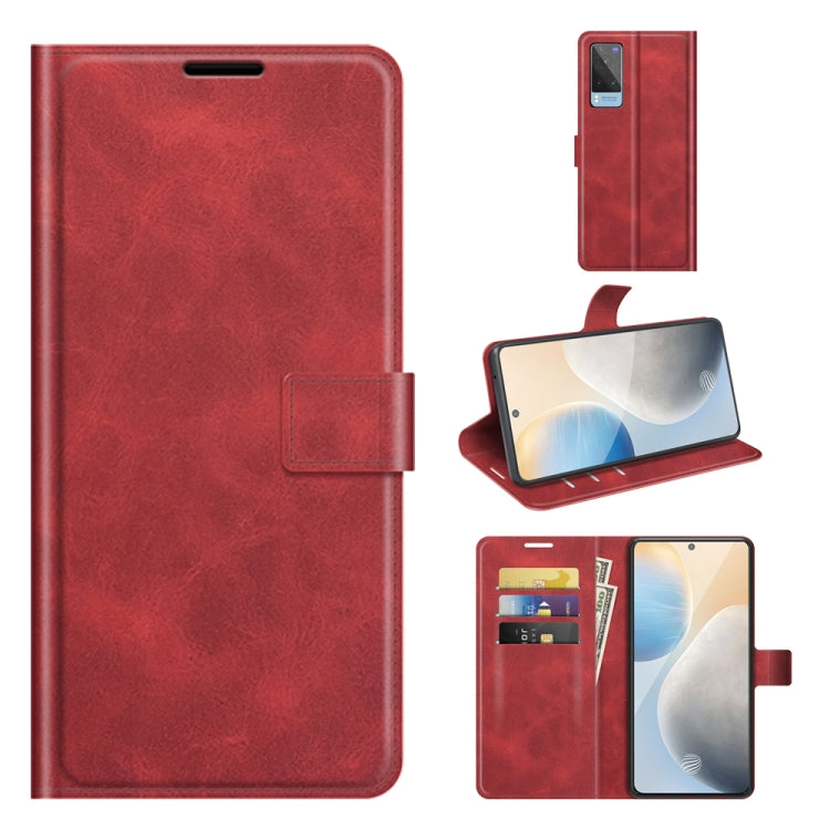 For vivo X60 Retro Calf Pattern Buckle Horizontal Flip Leather Case with Holder & Card Slots & Wallet