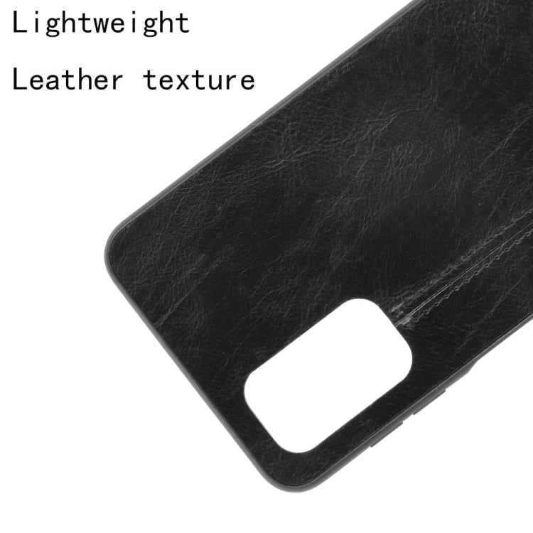 For OPPO A93 5G Shockproof Sewing Cow Pattern Skin PC + PU + TPU Case