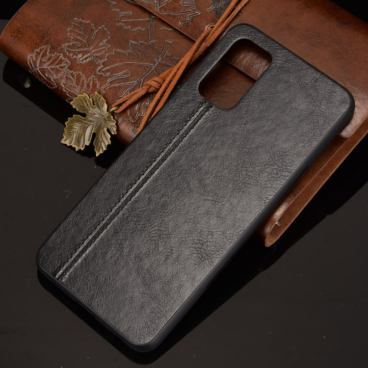 For OPPO A93 5G Shockproof Sewing Cow Pattern Skin PC + PU + TPU Case