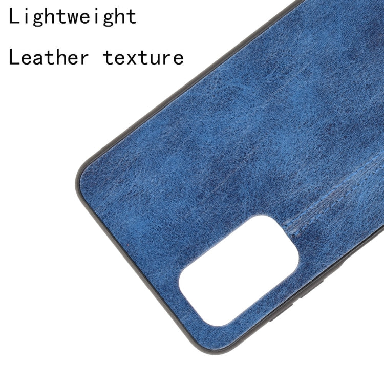 For OPPO A93 5G Shockproof Sewing Cow Pattern Skin PC + PU + TPU Case