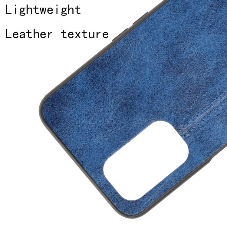 For OPPO A55 5G Shockproof Sewing Cow Pattern Skin PC + PU + TPU Case