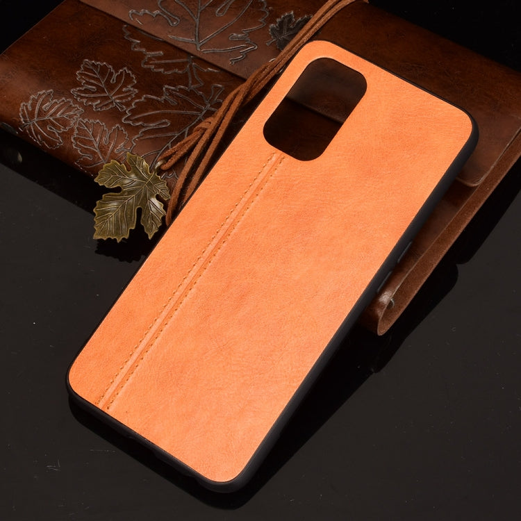 For OPPO Realme V11 5G Shockproof Sewing Cow Pattern Skin PC + PU + TPU Case