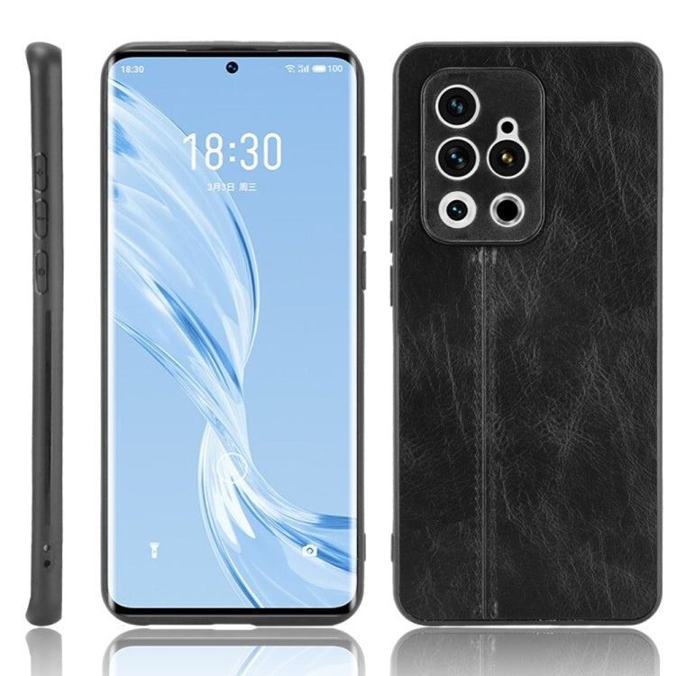 For Meizu 18 Pro Shockproof Sewing Cow Pattern Skin PC + PU + TPU Case