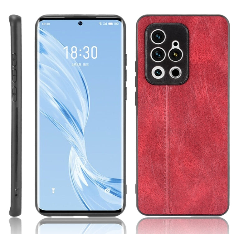 For Meizu 18 Pro Shockproof Sewing Cow Pattern Skin PC + PU + TPU Case