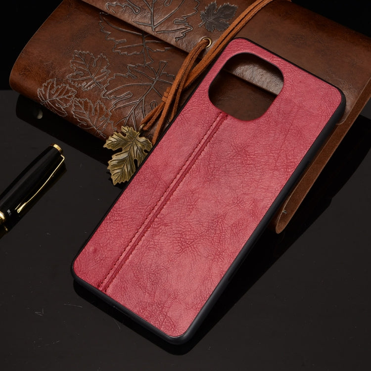 For Xiaomi Mi 11 Shockproof Sewing Cow Pattern Skin PC + PU + TPU Case