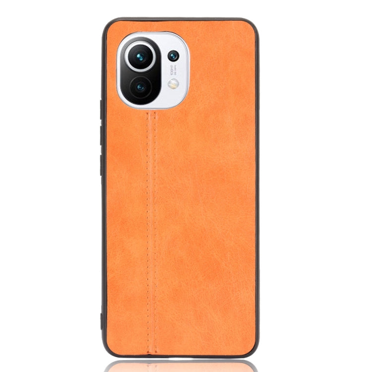 For Xiaomi Mi 11 Shockproof Sewing Cow Pattern Skin PC + PU + TPU Case