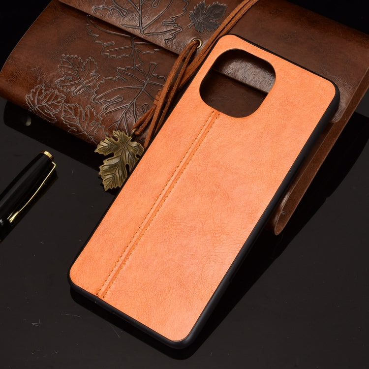 For Xiaomi Mi 11 Shockproof Sewing Cow Pattern Skin PC + PU + TPU Case