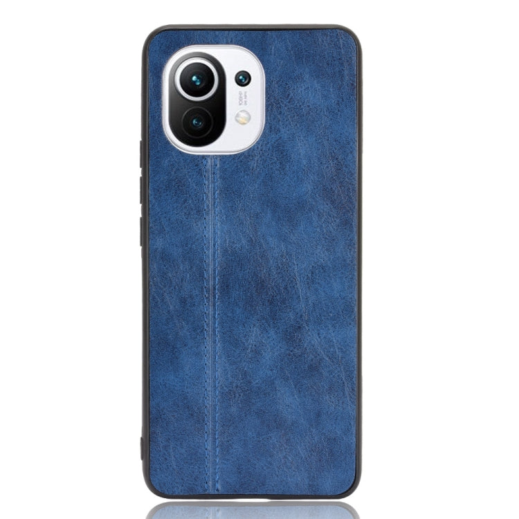 For Xiaomi Mi 11 Shockproof Sewing Cow Pattern Skin PC + PU + TPU Case