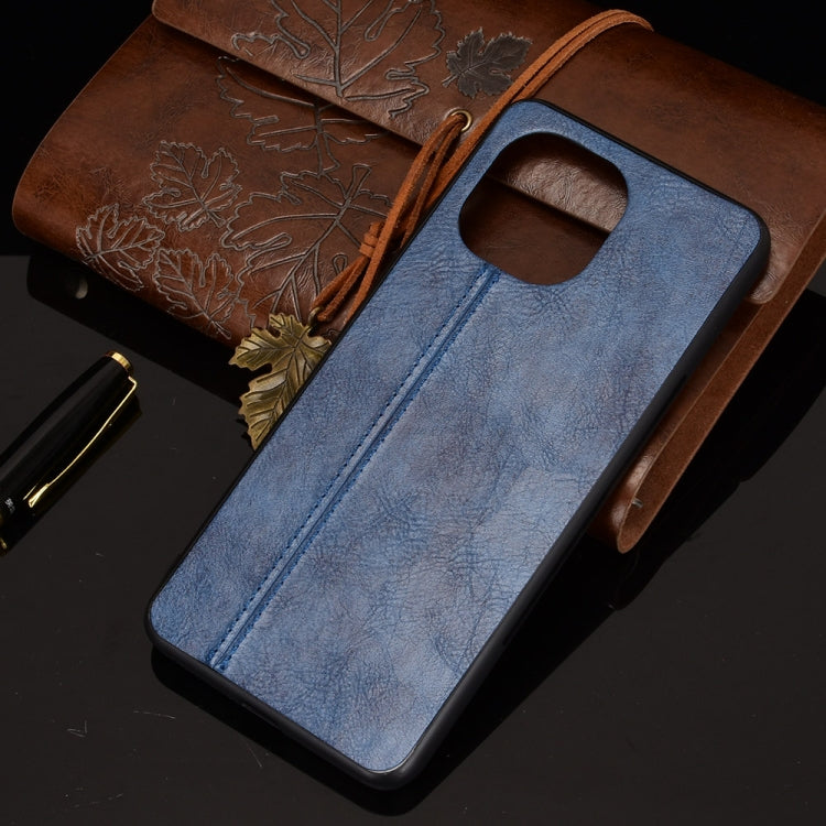 For Xiaomi Mi 11 Shockproof Sewing Cow Pattern Skin PC + PU + TPU Case