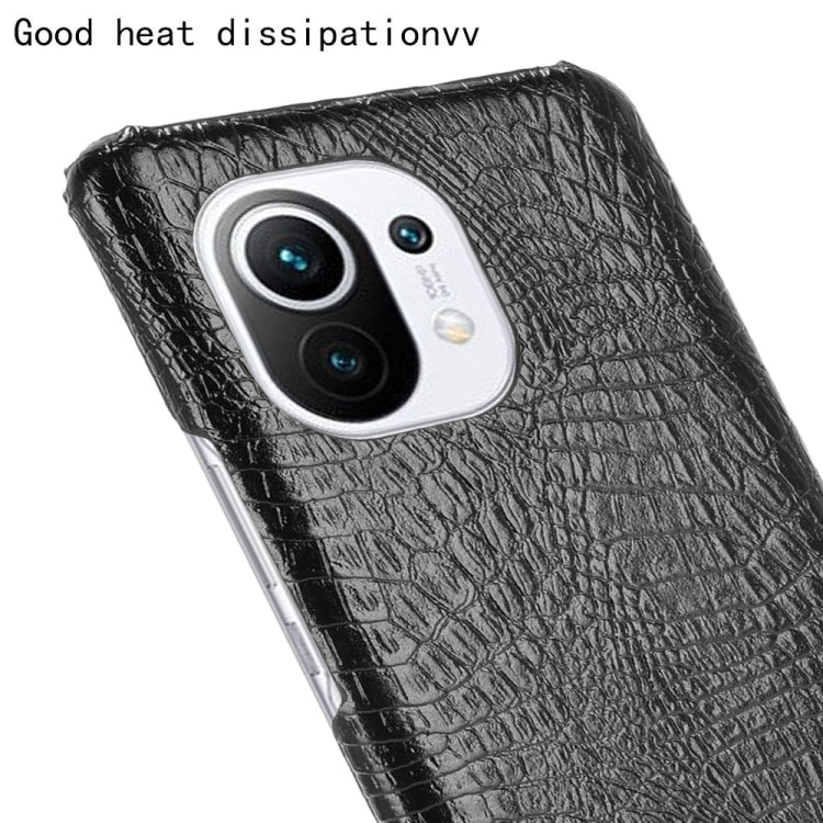 For Xiaomi Mi 11 Shockproof Crocodile Texture PC + PU Case