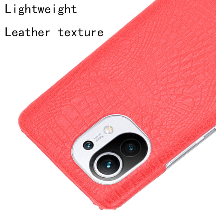 For Xiaomi Mi 11 Shockproof Crocodile Texture PC + PU Case