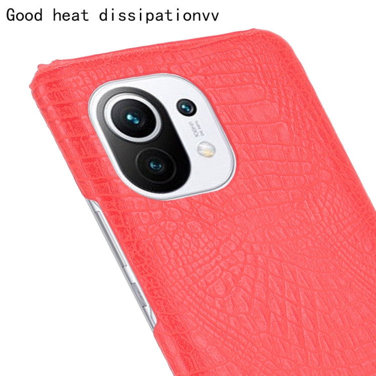 For Xiaomi Mi 11 Shockproof Crocodile Texture PC + PU Case