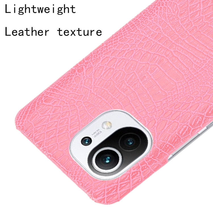 For Xiaomi Mi 11 Shockproof Crocodile Texture PC + PU Case