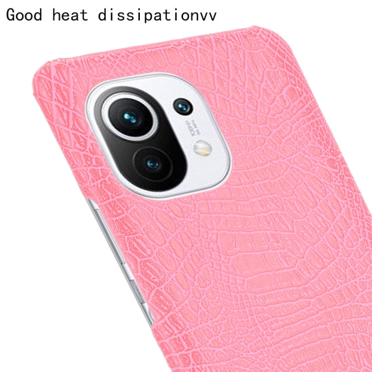 For Xiaomi Mi 11 Shockproof Crocodile Texture PC + PU Case