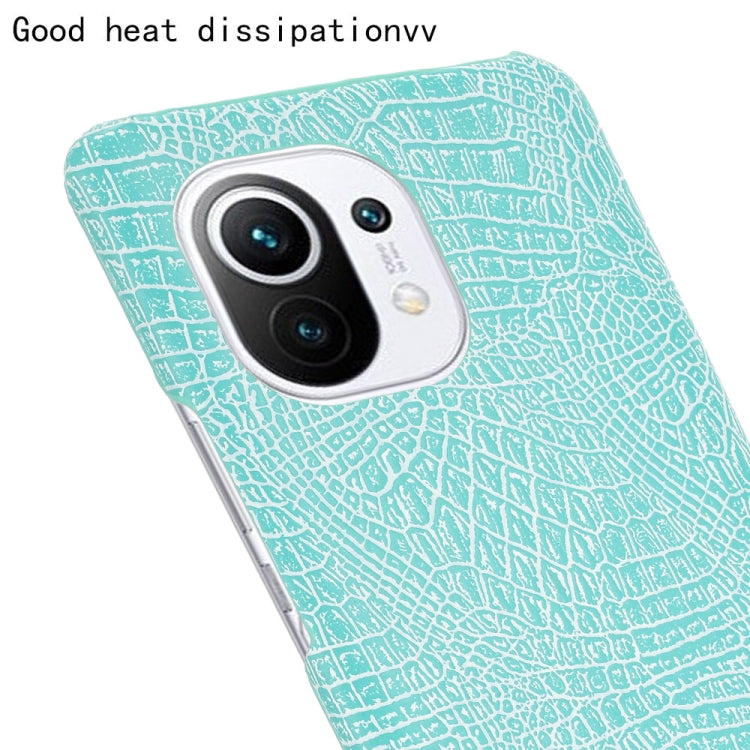 For Xiaomi Mi 11 Shockproof Crocodile Texture PC + PU Case
