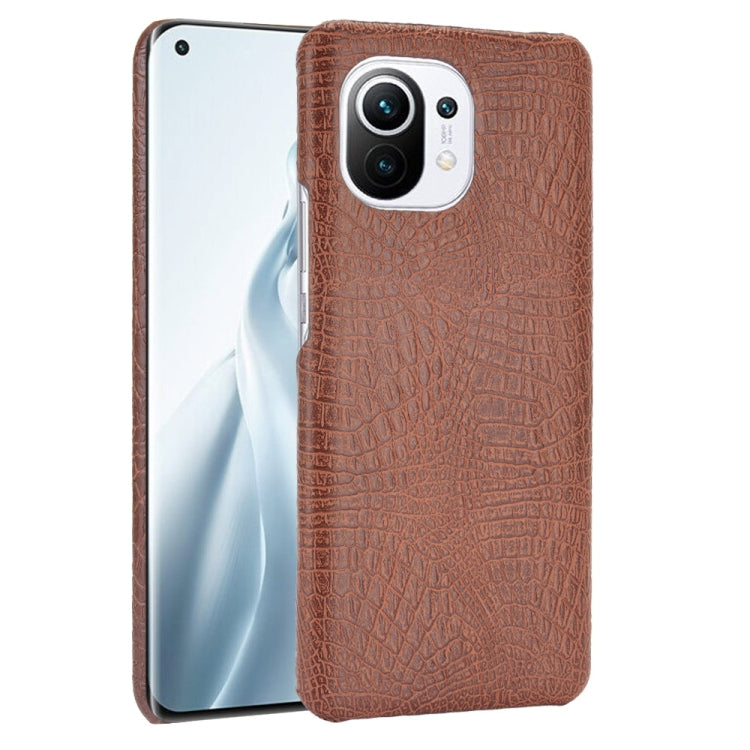 For Xiaomi Mi 11 Shockproof Crocodile Texture PC + PU Case