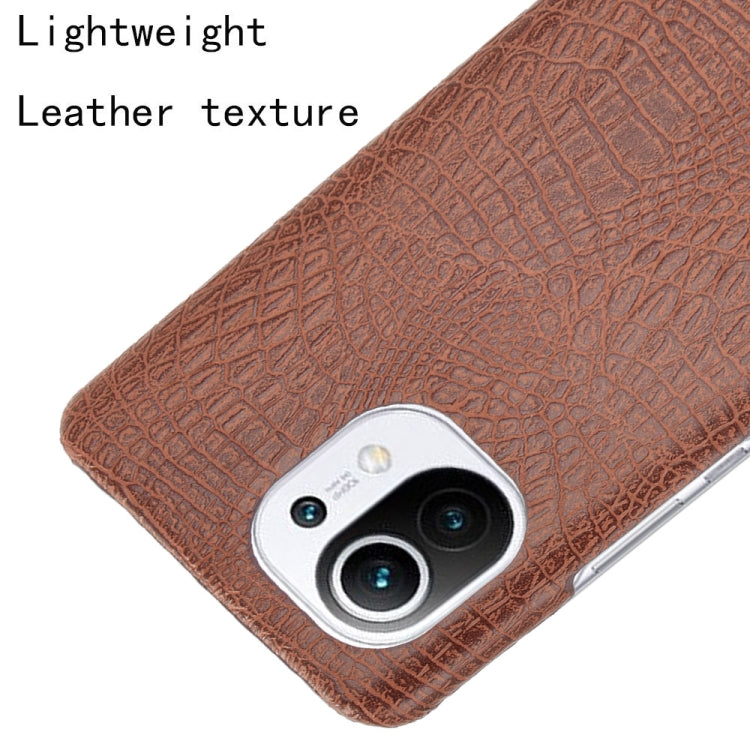 For Xiaomi Mi 11 Shockproof Crocodile Texture PC + PU Case