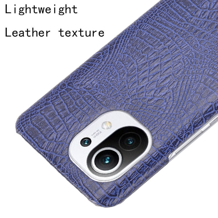 For Xiaomi Mi 11 Shockproof Crocodile Texture PC + PU Case