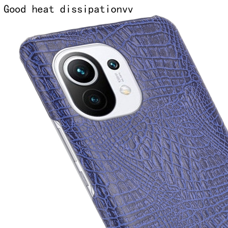 For Xiaomi Mi 11 Shockproof Crocodile Texture PC + PU Case