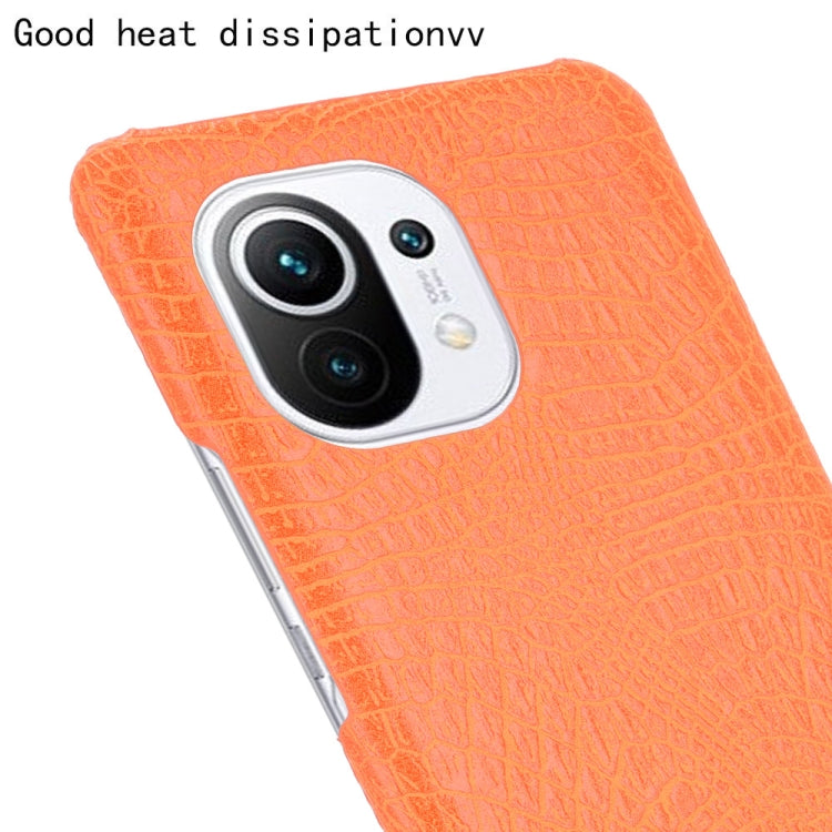 For Xiaomi Mi 11 Shockproof Crocodile Texture PC + PU Case