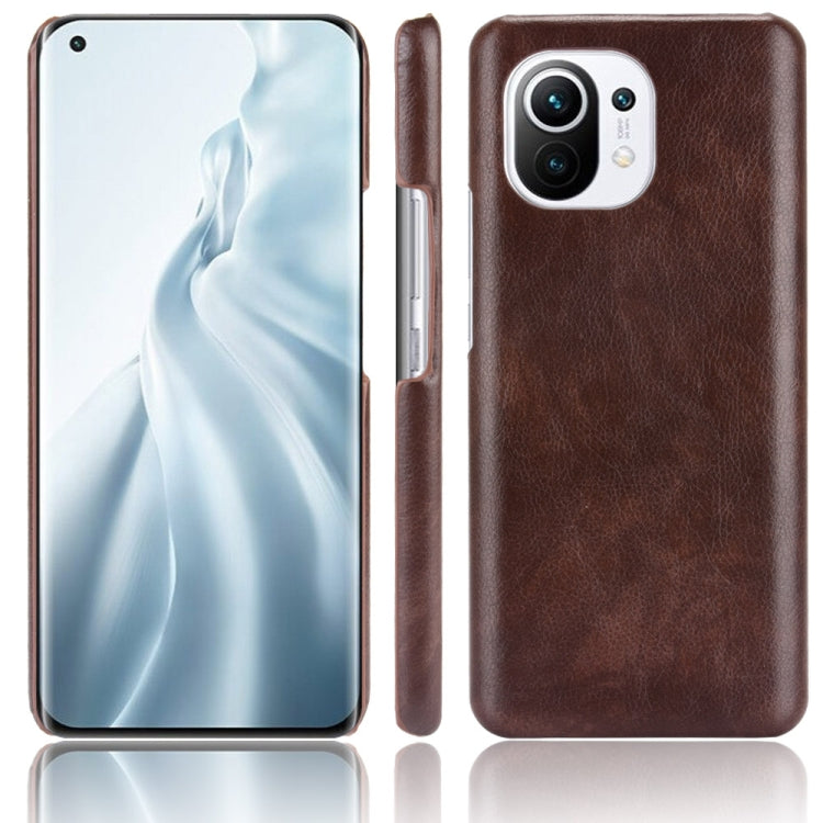 For Xiaomi Mi 11 Shockproof Litchi Texture PC + PU Case