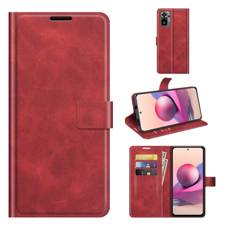 For Xiaomi Redmi Note 10 4G /Redmi Note 10S Retro Calf Pattern Buckle Horizontal Flip Leather Case with Holder & Card Slots & Wallet